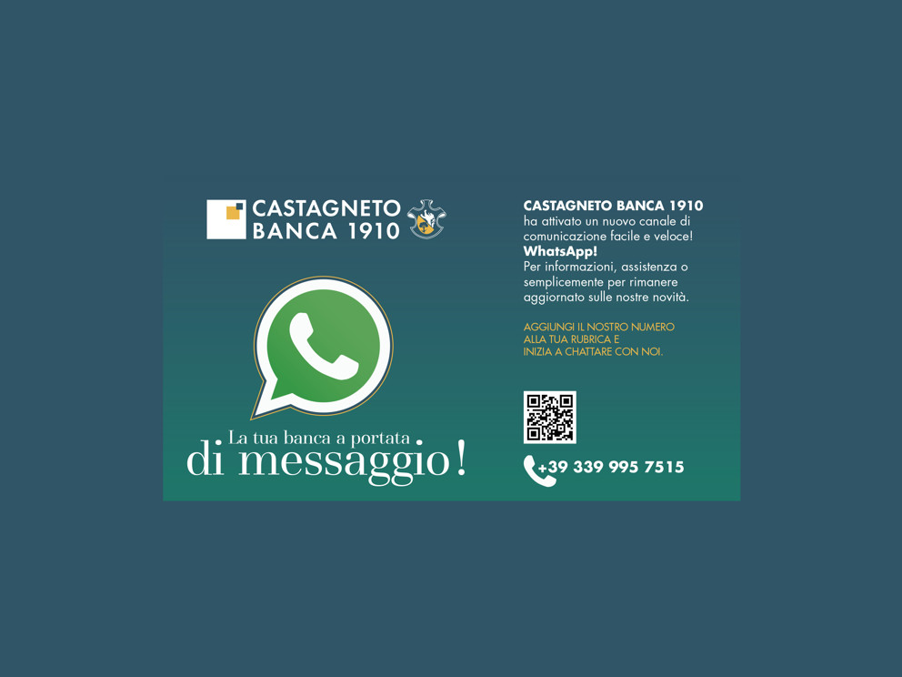 Scopri il nuovo canale di assistenza Whatsapp 
